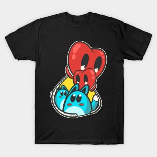 cat and balloons cartoon T-Shirt